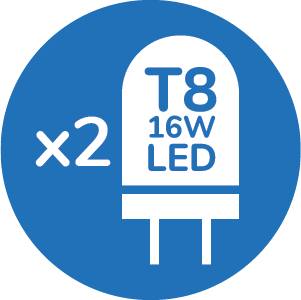 T8 2X 16W LED LIGHT SOURCE